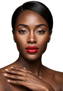 Portrait of a stunning woman with nice makeup with nice hair style png