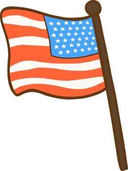 American Flag Hand Drawing Doodle png
