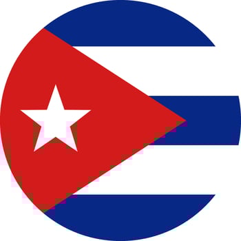 Cuba flag illustrator national of round vector