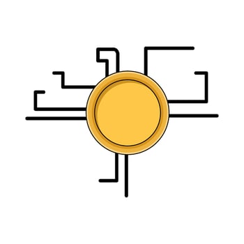 illustration of digital coin vector