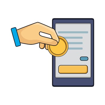 illustration of Online Payment vector