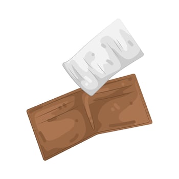 Illustration of receipt vector