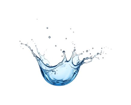 Water Splash with Droplets Transparent Isolated for Design png