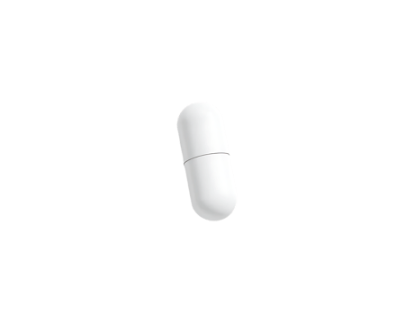 White capsule in a clean, minimalist style for medical purposes png