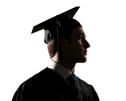 Graduation celebration of a young man in cap and gown png