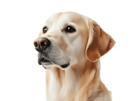Golden retriever portrait with expressive eyes for pet lovers png