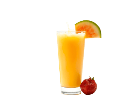 Refreshing Juice with Strawberry and Melon Slice png