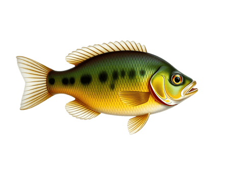 Realistic depiction of a green sunfish png