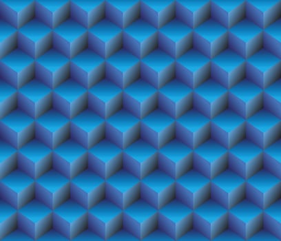 blue geometrical cubes seamless pattern abstract background vector
