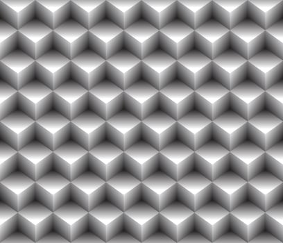 grey geomatrical cubes seamless pattern abstract background vector