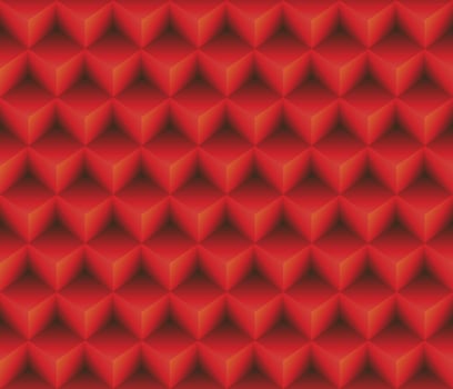 Red geometrical cubes seamless pattern abstract background vector