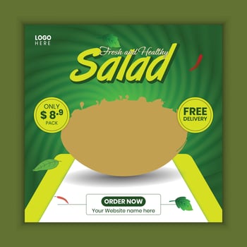 Colorful Salad Template vector