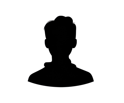 Silhouette of a person in a casual outfit for profile creation png