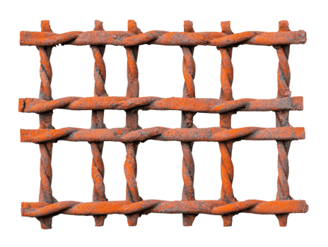 Metal lattice design with twisted bars for creative projects png
