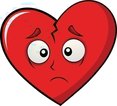 Broken Heart Cartoon vector