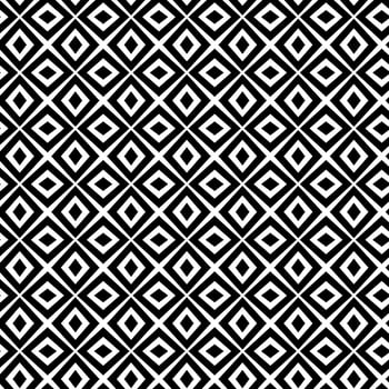 Rhombus Seamless pattern with black white striped lines. Optical illusion effect. Geometric tile in op art style. illusive background, For logo, web, package, sticker. vector