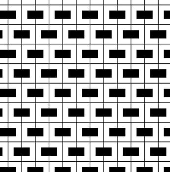 Rectangle Black and white rhythmic Geometry seamless pattern. graphic line illustration. Black and white abstract vintage 1920. Design for package, cosmetic, textile, cards. vector