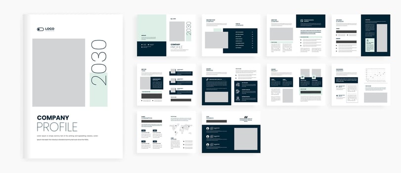 annual report template design vector
