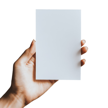 A hand holding an empty transparent paper sheet against a blank transparent background, perfect for notes or creativity, Hand holding transparent empty paper on transparent backgroundfile png
