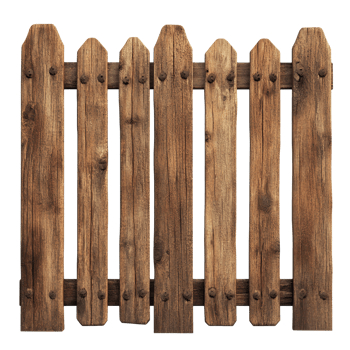 Wooden fence panel isolated on a transparent background ideal for design projects and landscaping inspiration, Wood Fence Isolated on transparent background png
