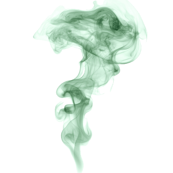 Green smoke steam swirling gracefully in the air against a transparent background, green smoke steam isolated on transparent background png