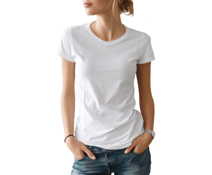 Classic white t-shirt for casual wear and everyday comfort png