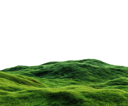 Lush green hills in a serene natural landscape for relaxation png