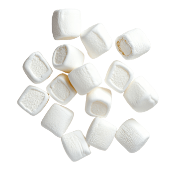 Delicious transparent marshmallows scattered on a clean transparent background, perfect for snacks, desserts, or campfire treats, marshmallows on transparent background png