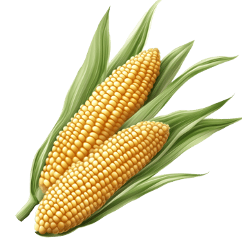 Fresh corn on the cob with vibrant green husk displayed against a transparent transparent background, Corn isolated on transparent png