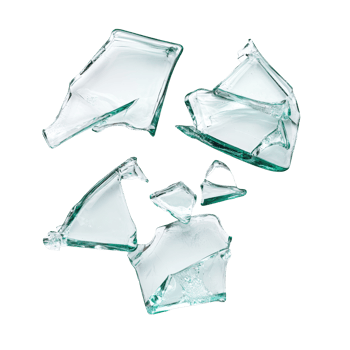Isolated pieces of broken glass on a clean transparent background showcasing sharp edges and unique shapes, broken glass pieces isolated on transparent background png