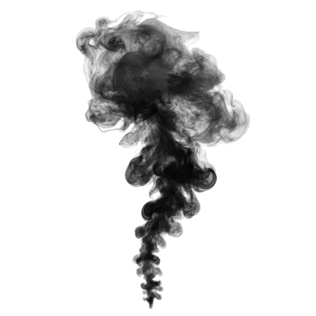 A striking display of black modern design smoke against a clean transparent background, black modern design smokesteam isolated on transparent background png