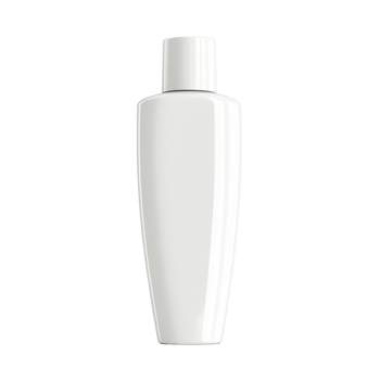 Blank transparent cosmetic bottle with a smooth finish on a bright transparent background, Blank cosmetic bottle on transparent background. Empty cosmetic packaging bottle transparent background png