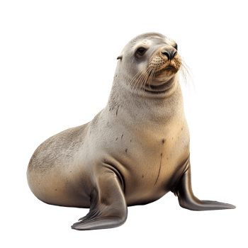 A playful sea lion relaxing on a transparent background, showcasing its natural features and characteristics, Sea Lion on transparent background png
