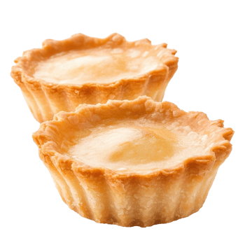 Tartlet tart shells arranged on a Transparent background ready for filling with sweet or savory ingredients, Tartlet tart shells isolated on background png