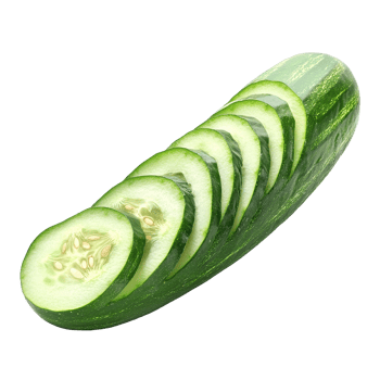 Freshly sliced cucumber showcasing bright green color and smooth texture isolated on a clean background, Fresh slice cucumber isolated on white background png
