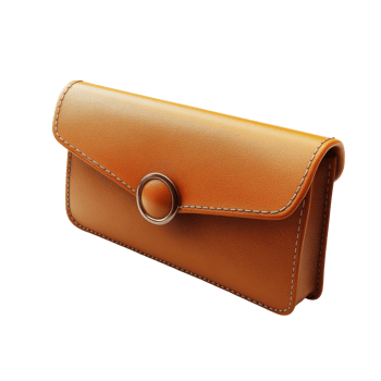 Stylish long purse with a snap closure, perfect for daily use or special occasions, Long purse isolated on Transparent background png