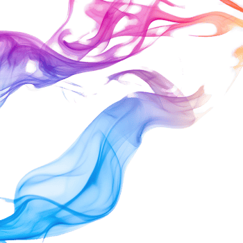 Close up of colorful wave smoke on a Transparent background creating artistic patterns, close up a wave colored smoke, background png