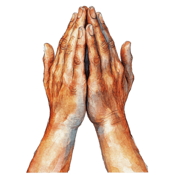 Hands together in prayer symbolize faith, unity, and hope for a better future in a peaceful setting, Hands Together in Prayer A Symbol Faith and Unity white background png