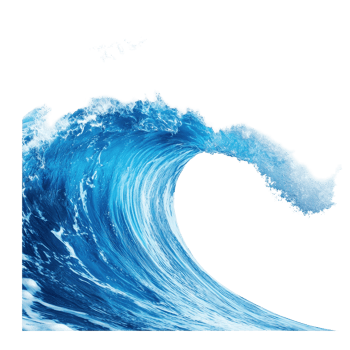 Dynamic ocean wave captured against a Transparent background showcasing powerful natural beauty, Ocean wave isolated on background png
