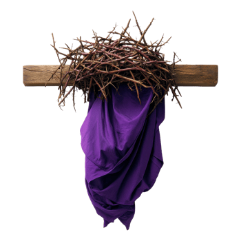 Crown of thorns and purple robe symbolize the crucifixion of Jesus Christ and sacrifice, Crown Thorns And Purple Robe, Crucifixion Jesus Christ png