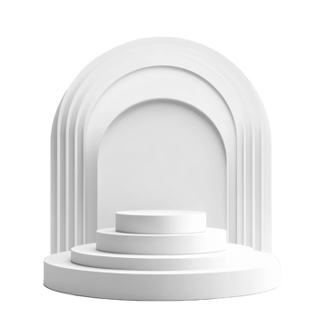 Elegant podium product display design in minimalist style on isolated Transparent background for promotional use, Podium product display isolated on background png