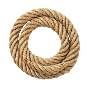 Coil rope arranged in a circular shape on a Transparent background for versatile applications, Coil rope isolated on background png