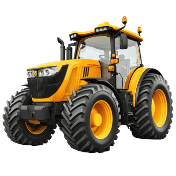 Tractor stands isolated on a Transparent background showcasing its robust design and features, Tractor Isolated on background png