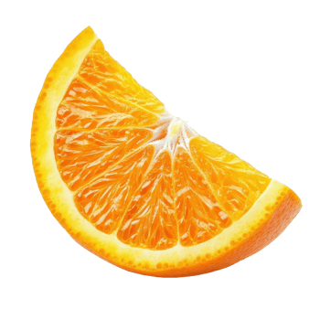 Freshly sliced orange with vibrant color isolated on a plain Transparent background, Slice fresh orange isolated on background png