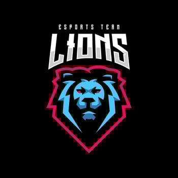 Lion esport gaming logo vector