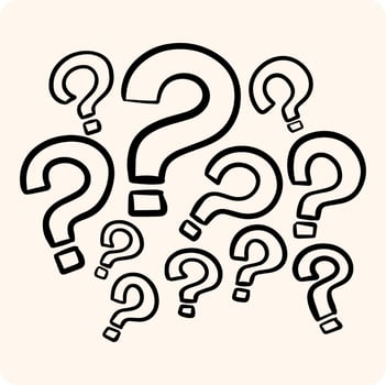 Question Mark Collection with background cream vector