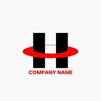 H letter sphere logo for company vector