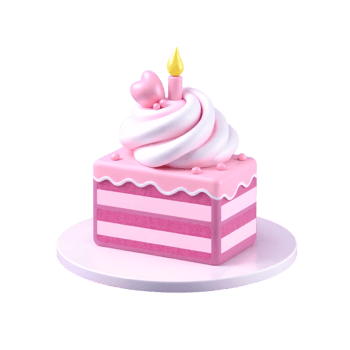 Birthday cake with candles. png