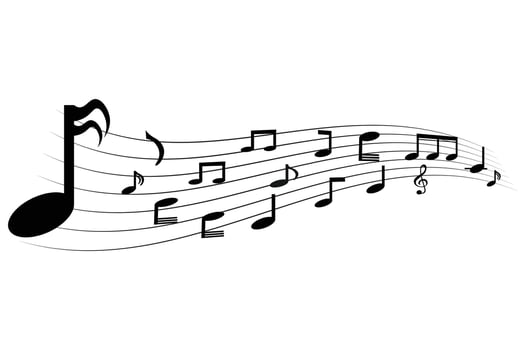 Music note icon set design vector