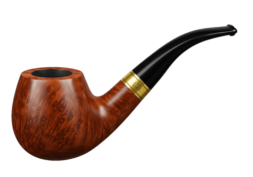 Classic Smoking Pipe with Wooden Bowl and Black Stem Still Life png